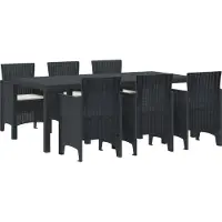 Syfax Ensemble de salle à manger pour jardin 7 pcs Anthracite
