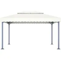 Syfax Tonnelle 400x300 cm Crème Aluminium