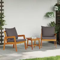 Prolenta Maison Exclusive - Ensemble de table et chaises Bistrogarnitur, 3 pièces, en bois d'acacia massif, couleur marron