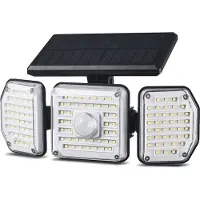 Macleans Applique murale MCE615 Lampe solaire d'extérieur avec détecteur de mouvement IP65 4W 320lm 122 LED SMD 4000K blanc neutre