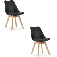 Leobert Chaise - - Mark - Noir - 49 X 43 X 82 Cm - Lot De 2