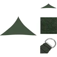 vidaXL Voile d'ombrage 160 g/m² vert foncé 4x4x5,8 m HDPE - Parasols & Protection solaire