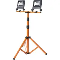 Osram LED Lampe de travail Tripod 2x30W 840, 4000K blanc froid, 5400 lm, IP65, réglable en hauteur 1,8m, 360