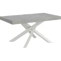 Itamoby Table Extensible 160/420X90 Cm Volantis Pieds Béton Blanc
