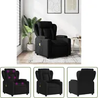 The Living Store Fauteuil de massage Noir Tissu