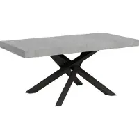 Itamoby Table Extensible 200/460X90 Cm Volantis Béton Avec Pieds Anthracite
