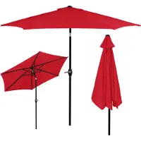 Springos Parasol de jardin Parasol avec fonction de basculement Système de manivelle Protection solaire terrasse jardin 235 x 260 cm