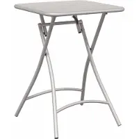 Syfax Table bistrot Beige 55 x 55 x 72,5 cm Acier revêtu de poudre