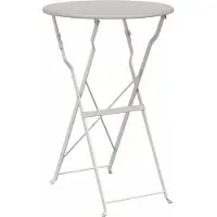 Syfax Table bistrot Beige Ø 50 x 71 cm Acier revêtu de poudre