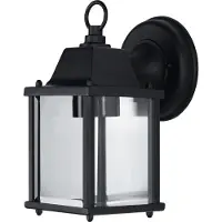 Osram ENDURA Classic lampe d'extérieur S E27 noir, aluminium moulé sous pression, verre clair, IP43, sans ampoule, convient pour montage extérieur