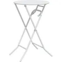 Syfax Table de Jardin Blanc 50 x 50 x 72 cm Métal