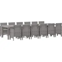 Syfax Ensemble de salle à manger pour jardin 13 pcs Gris clair
