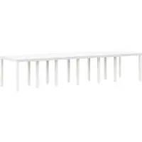 Syfax Table de Jardin Blanc 350 x 100 x 74 cm polyrotin