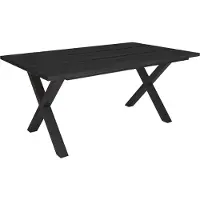 Skraut Home TETRIX Table à manger, 167x90x74cm, Pour 8 personnes, Meubles de Salon, Noir