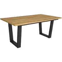 Skraut Home TETRIX Table à manger, 167x90x74cm, Pour 8 personnes, Meubles de Salon, Chêne