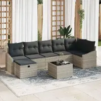 Prolenta Maison Exclusive - Ensemble de canapé 8 pièces en polyrotin