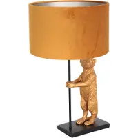 Steinhauer Lampe de table Animaux avec du velours doré