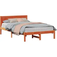 Syfax Cadre de lit Marron 120 x 190 cm Bois de pin massif