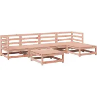 vidaXL Ensemble de 6 canapés de jardin en bois massif de douglas