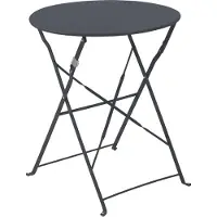 Oviala Table pliante en acier gris anthracite - Annecy
