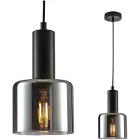 ITALUX Santia lampe suspendue moderne noire PND-65342-1-BK+SG