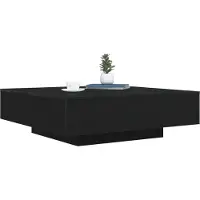 Syfax Table basse Chêne noir 100 x 100 x 31 cm Bois d'ingénierie