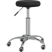Syfax Chaise pivotante de bureau Noir Similicuir