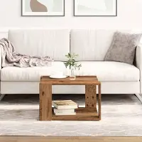 Prolenta Maison Exclusive - Table basse en bois ancien 51,5 x 51,5 x 30 cm Matériau dérivé du bois