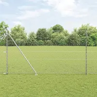 Syfax Clôture hexagonale avec poteau 100 x 1,6 m Acier galvanisé