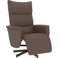 Sonstiges Fauteuil inclinable avec repose-pieds marron similicuir