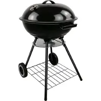 Edco BBQ Collection Barbecue sphérique Ø 43 cm - Barbecue au charbon de bois avec couvercle et roues - Grille de rangement, Griller
