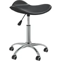 Syfax Chaise de bureau Noir Similicuir