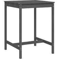 Syfax Table de jardin gris 82,5x82,5x110 cm bois massif de pin
