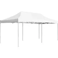 Syfax Tente de réception pliable Aluminium 6 x 3 m Blanc