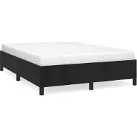 Syfax Cadre de lit sans matelas noir 140x190 cm velours