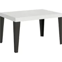Itamoby Table Extensible 90X130/234 Cm Frêne Blanc Flamme Structure Anthracite