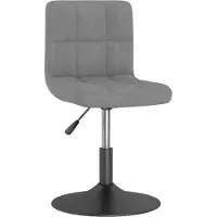 Syfax Tabouret de bar pivotant Gris clair Velours