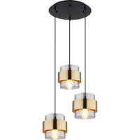 Globo Lighting Lampe à suspendre métal noir mat, 3x E27