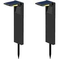 Lumisky Lot de 2 balises solaires à planter - - SHARP - H41 cm - LED blanc froid