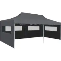 Syfax Tente de réception pliable avec parois 3x6 m anthracite