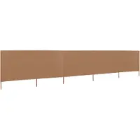 Syfax Paravent 5 panneaux Tissu 600 x 120 cm Taupe
