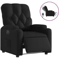 Syfax Fauteuil inclinable électrique Noir Similicuir