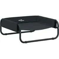 Syfax Lit surélevé pour chien anthracite tissu Oxford et acier