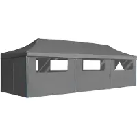 vidaXL Tente de réception pliante design Pop-Up avec 8 parois latérales 870x291x315 cm Anthracite - Pavillons & Tentes de réception 2025 Neu8972671 2parcel