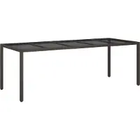 Syfax Table de Jardin Marron 250 x 100 x 75 cm polyrotin