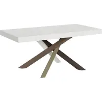 Itamoby Table Extensible 200/304X90 Cm Volantis Frêne Blanc Pieds Multicolores 4/C