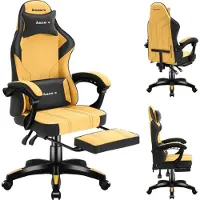 Huzaro Chaise de jeu ergonomique avec repose-pieds Bureau réglable