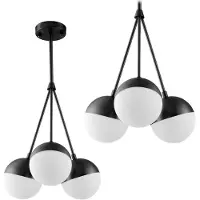 Toolight Lampe Suspendue APP687-3CP Black