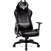 Diablo X-Horn Gaming Chair Office Chair 3D Armrests Ergonomic Design Neck/Lumbar Cushion Imitation Leather Rocking Function King Size Black