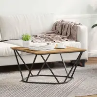 vidaXL Table basse de style élégant Chêne Artisan 80 x 80 x 45 cm - Tables basses Hommie1953154 1parcel